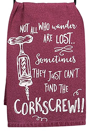 Kay Dee Designs A8530 Choice Wine Corkscrew Krinkle Flour Sack Towel