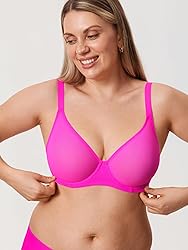 DELIMIRA Women's Cosnufy Sheer Mesh Bra Full