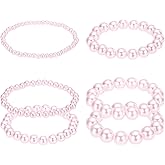 PATIKIL Pearl Bracelets for Women, Stackable Faux Pearl Beads Stretch Bracelet for Lady Bridal Wedding Party Gifts