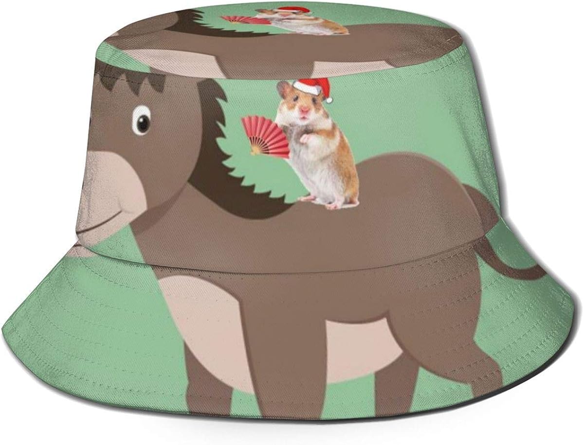 FJXXM Sombrero para el Sol del Cubo del Burro de la Historieta, Sombreros Adultos Ligeros del FJXXM Sombrero para el Sol del Cubo del Burro de la Historieta, Sombreros Adultos Ligeros del