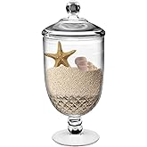 Bekmore Large Apothecary Jar with Airtight Lid in Premium Acrylic, Decorative Weddings Candy Buffet, Break-Resistant and BPA-Free, 52 Ounce