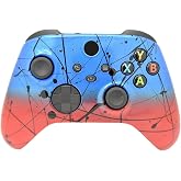 ProControllers LLC Hand Airbrushed Fade Custom Controller Compatible with Xbox Series X/S &amp; Xbox One (Series X/S Blue &amp; Red Fade)