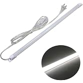 STBTECH 17" LED Under Cabinet Light, 110V Plug-in, 6000K Bright White | 600 lumens, 6W. Magnetic mount, no tools. Ultra-slim, 6ft cord, Ideal for kitchen, workshop, detailed tasks.