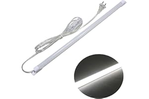 STBTECH 110V LED Under Cabinet Lighting,17inch LED Strip Light Bar with 6ft Power Cord,Magnetic Installation,Super Slim Counter Light,Reading Desk Lamp for Kitchen/Work Table.(White 6000K)