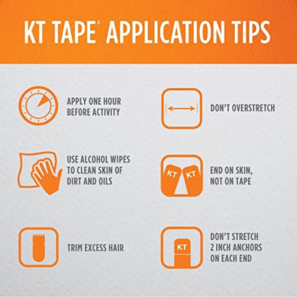 KT Tape Original Cotton Elastic Kinesiology Therapeutic Athletic Tape, 16 Ft, Uncut Roll, Black : Sports & Outdoors