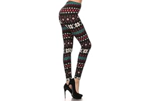 Leggings Depot High Waisted Novelty Christmas Holiday Print Leggings for Women (Available in Plus Size)