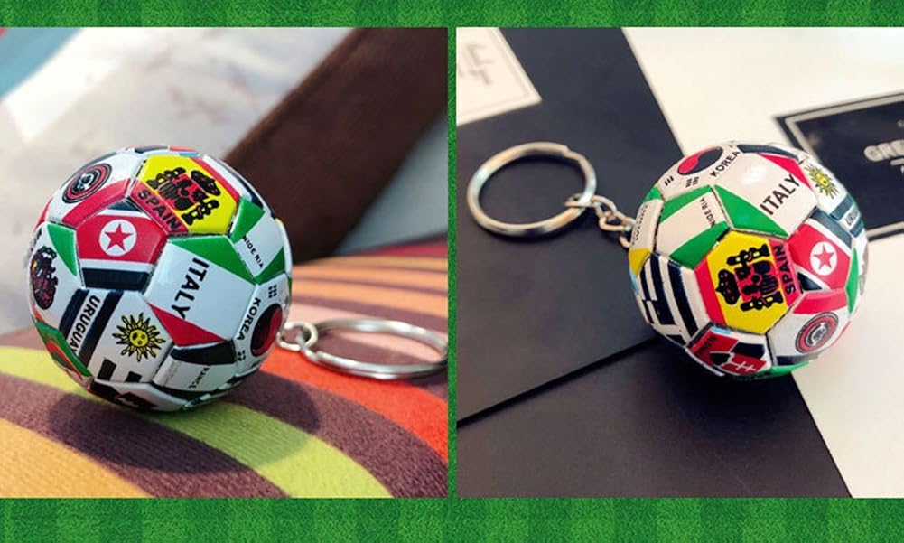 hefeilzmy Sports Ball Key Chain Soccer Ball Keychains (1): Clothing