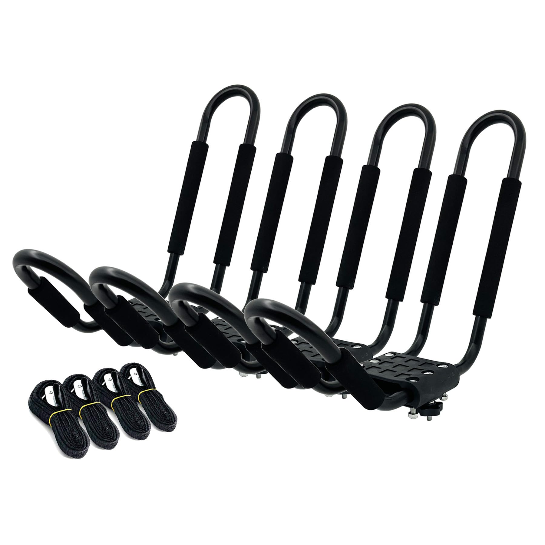 Photo 1 of DOHUSPLE Kayak Roof Rack for 2 Kayaks Carrier, Kayak J Bar Hooks Roof Mount Racks for Universal Cars, SUV, Truck, Set of 4 Racks