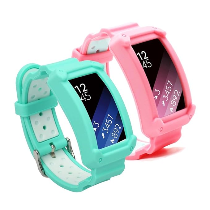 Gear Fit2 Bands,Uwatchband Soft Silicone Replacement Sport Band for Samsung Gear Fit 2 SM-R360/Fit 2 Pro Smart watch