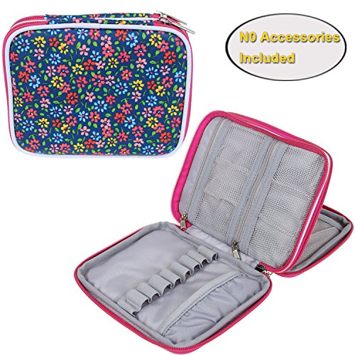 Teamoy crochet hook case, organizer zipper bag with web…