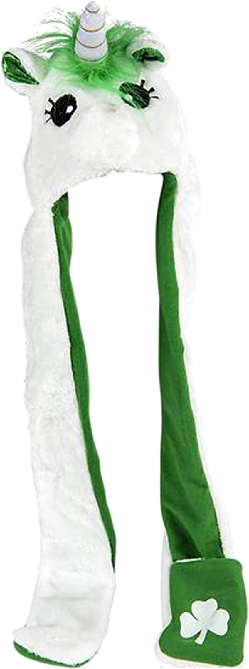St. Patrick's Day Unicorn Plush Paw Hat Beanie Scarf Gloves Mittens Irish