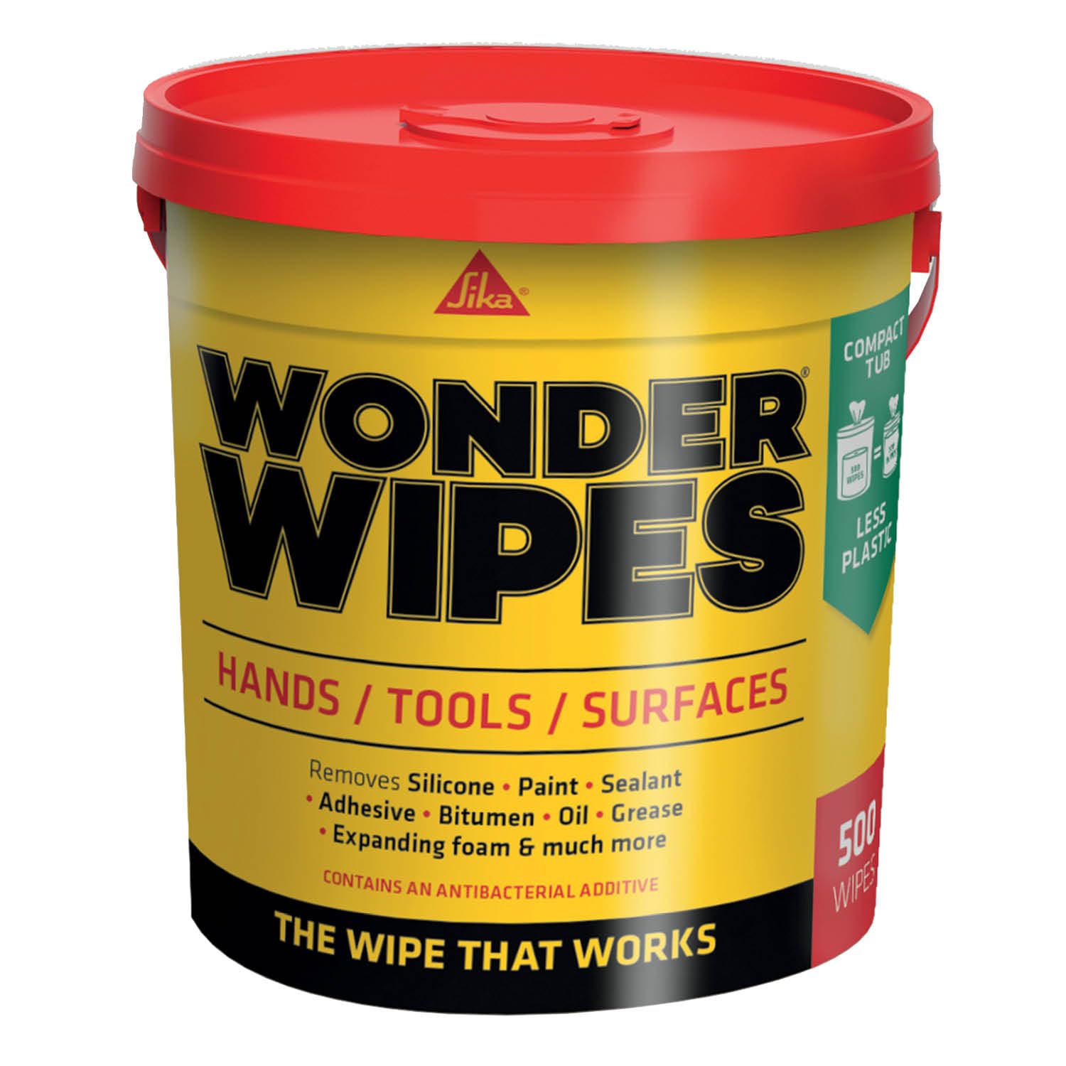 SIKA - Wonder Wipes Multi-Use Cleaning Wipes for the Building Trade - Specially Formulated to Clean Hands, Tools and Surfaces - 500 Wipes