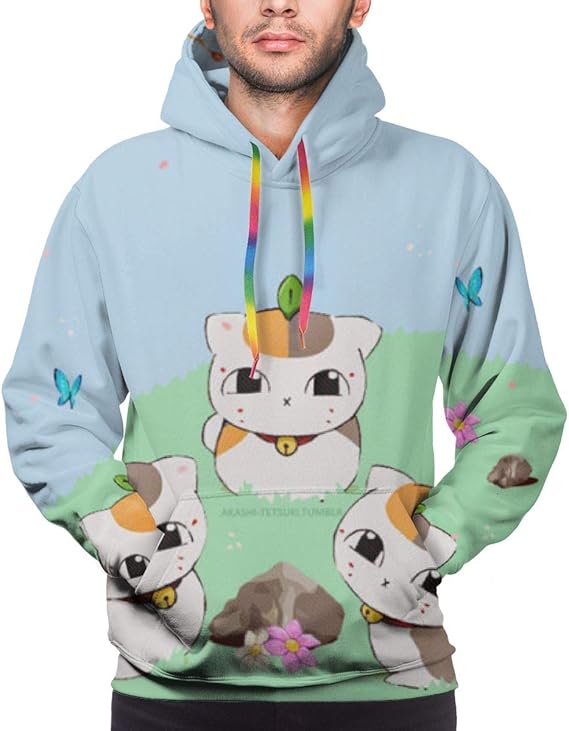 Amazon Co Jp ニャンコ先生 メンズパーカー プルオーバー トレーナー 長袖 おしゃれ トレーナー パーカー スェット 春秋冬 フード付き 服 ファッション小物