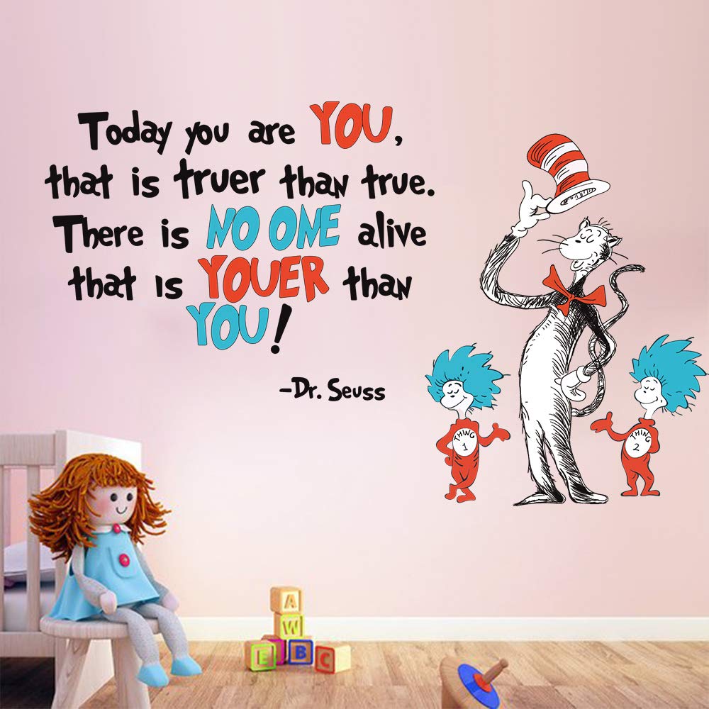 Runtoo Dr Seuss Wall Decals Inspirational Quotes Today You Are You Kids Wall Stickers Baby Nursery Bedroom Classroom Wall Decor Buy Online In Colombia At Desertcart Co Productid 118525897 desertcart