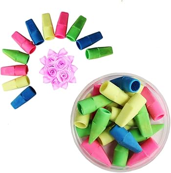 Amazon 鉛筆消しゴム キャップ式消しゴム 先端付け 180ｐｃｓ 消しゴム 文房具 オフィス用品