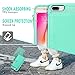LAMEEKU iPhone 7 Plus Wallet Case, iPhone 8 Plus Leather Wallet Case, RFID Blocking Shockproof Credit Card Holder Case with Zipper Wallet, Protective Cover for Apple iPhone 7 Plus/8 Plus - Mint Green