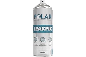 POLAR SPECIALIST COATINGS Polar Clear Leak Fix Spray - 13.5fl. oz - Waterproof Roof Sealant - Instantly Seals Leaks and Cracks, for Lasting Protection on Roofs, Drainpipes & Gutter Repairs- for Interior and Exterior Use