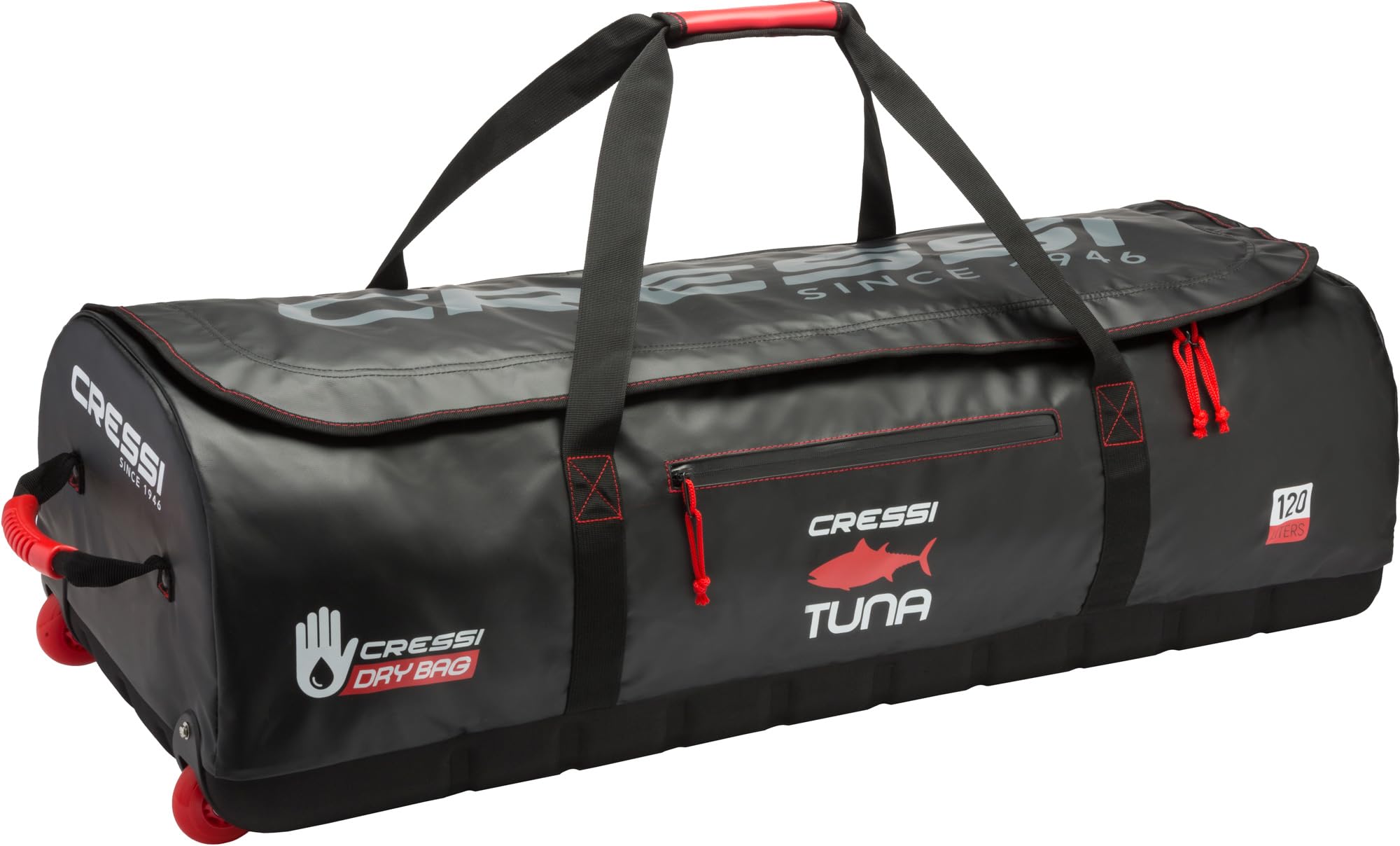 Cressi Tuna Dry Wheel Bag - Large Waterproof Bag with Wheels
