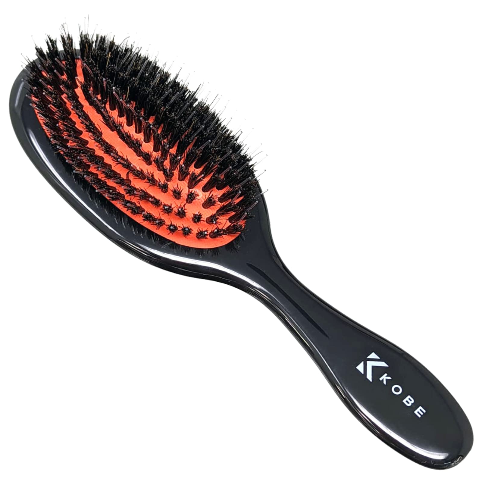 Kobe K80 Series Professional Dual-Bristle Cushion Paddle Brush - Boar Bristle Hair Brush - Smoothing Hair Brush for Blow Dry, Detangling & Straightening (Medium)