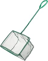 Uniclife 15cm Net Fine Mesh Aquarium Fish Net with Plastic Handle Green view 1