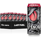 Venom Energy Drink, Original, 0 Fat, 160mg Caffeine, 16 Fl Oz (Pack of 12) By LastFuel.