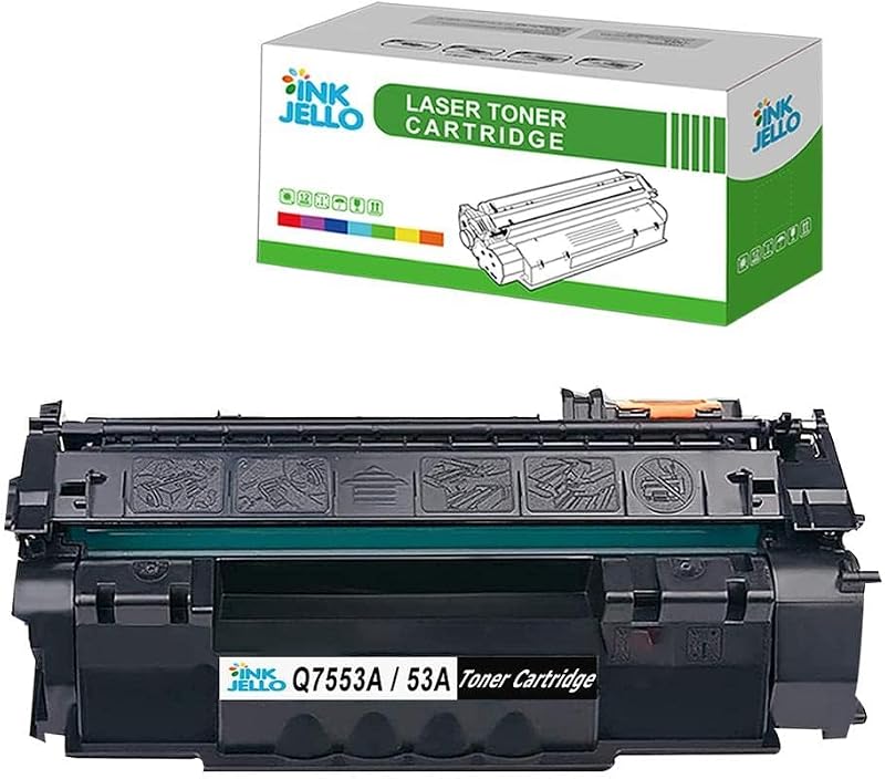 InkJello Q7553A Toner Black 1-Pack for HP P2014 P2015 M2727 Canon LBP3360