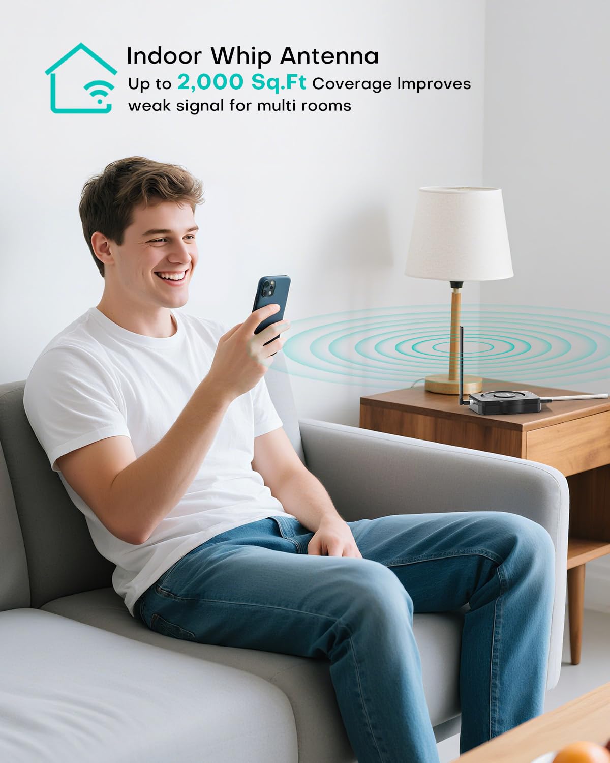 2025 Latest Cell Phone Booster for All U.S. Carriers, Boosts 5G 4G LTE 3G, Cell Phone Signal Booster for Home and Office, 72dB High Gain Antennas, Verizon, AT&T, T-Mobile, App Support FCC Approved