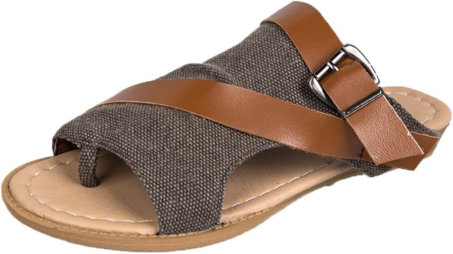 Nevera Women's Fish Mouth Toe Shoes Flat Heel Ankle Strap Balla Wedge Sandals