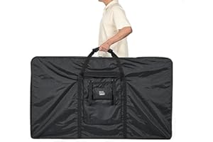 KEMIMOTO Bike Travel Bag, Heavy-Duty 900D Water-Resistant with Fixed Buckles & Interior Compartments, Airplane Bicycle Storage Box Cases Fits 26-29 Inch Mountain, Road E-Bikes (55.9" x 12.6" x 33")