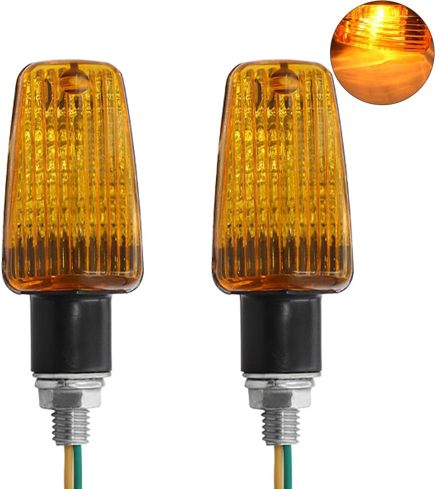shunyang Motorcycle Turn Signals 2pcs Universal Front Rear Turn Signal Motorcycle Blinkers Indicator LED Light