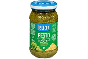 De Cecco Pesto alla Genovese, 196 ml | Basil Pesto with Parmigiano Reggiano | No Garlic | Extra Virgin Olive Oil | Italian Re