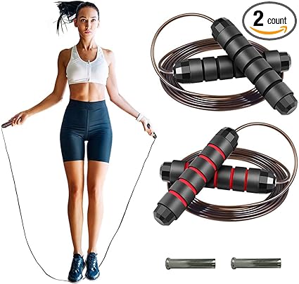 Amazon Com Fittu 2 Packs Weighted Jump Rope Workout Jumping Rope For Women Speed Jump Rope For Men Heavy Jump Rope Speed Training Endurance Training And Fitness Gym Sports Outdoors