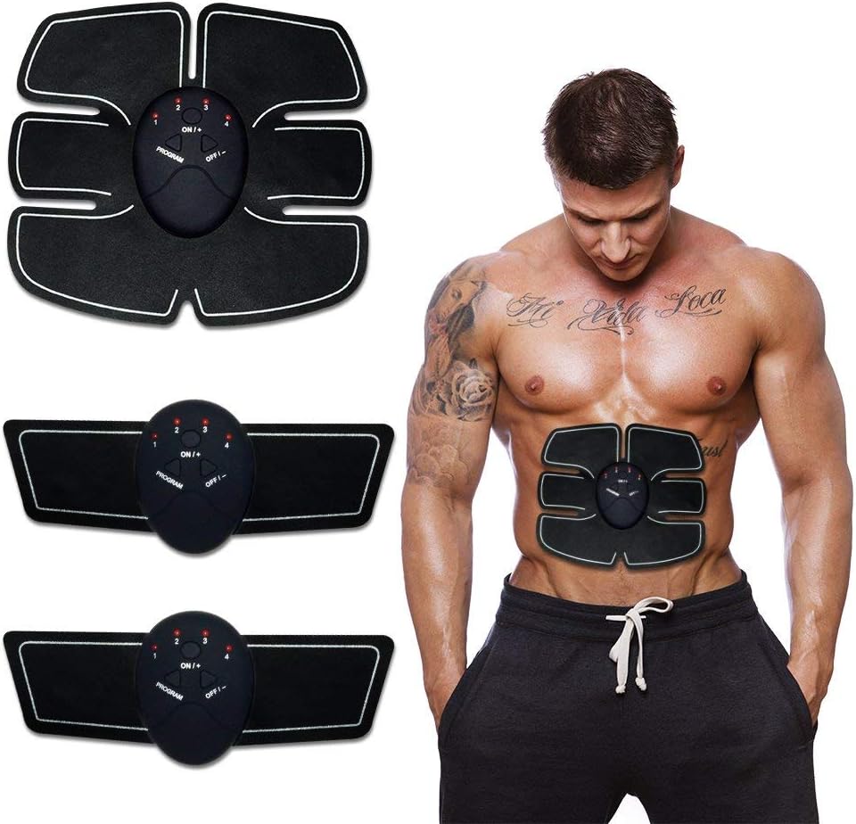 GOOSEBERRY® 6 pack abs stimulator/Wireless Abdominal and Muscle Exerciser Training Device Body Massager/6 pack abs stimulator charging battery/mart Fitness Abs Maker/Exerciser Training Device Massager