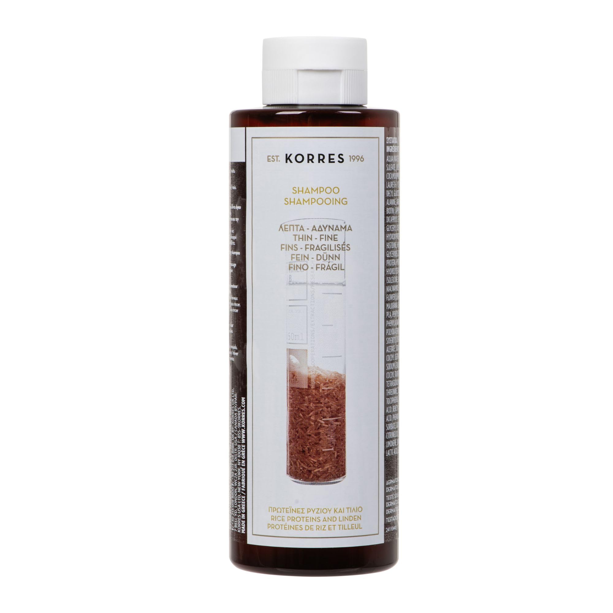 KORRES Shampoo Rice Proteins and Linden for Thin and Fine Hair 250 ml