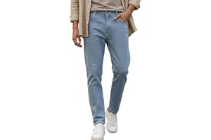 Urbano Fashion Mens Straight Washed Stretch Jeans