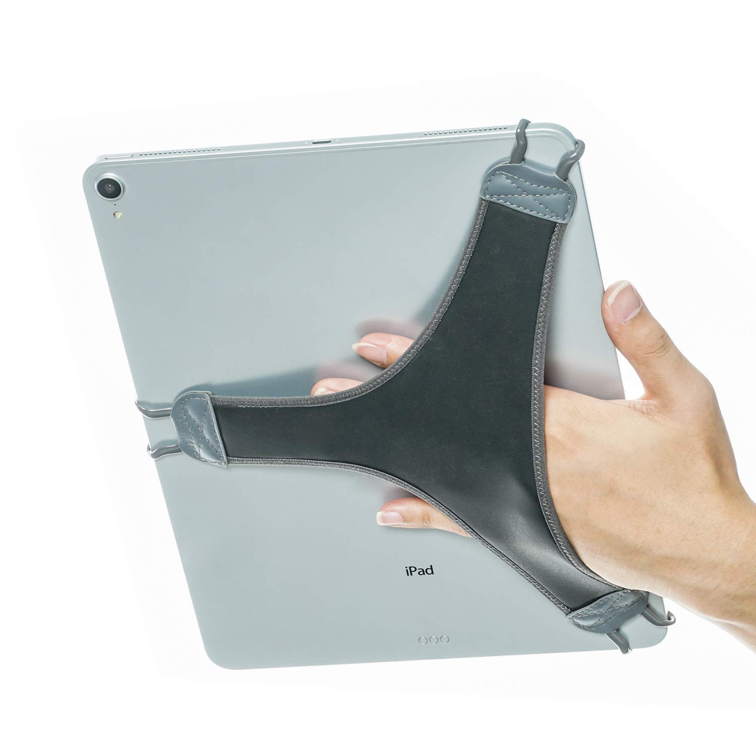 WANPOOL Hand Strap Holder Finger Grip for big Tablets - iPad Pro 12.9" and More (Grey)