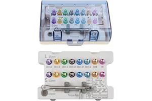 ORILAO Universal Implant Prosthetic Kit,Colorful Prosthetic Tool,10-70Ncm Implant Driver with 16 Screwdrivers (US stock)