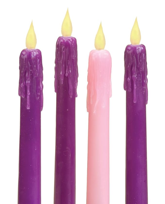 10 1/4" 4piece Led Advent Candle Set Home & Kitchen