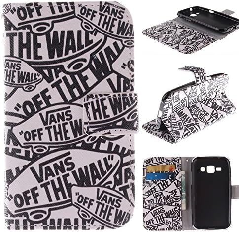 Galaxy E7 Case Samsung Galaxy E7 Kickstand Case,Bat King A Vans Off The Wall Pattern Premium Leather Wallet Flip Kicstand Case Cover With Magnetic Closure For Samsung Galaxy E7