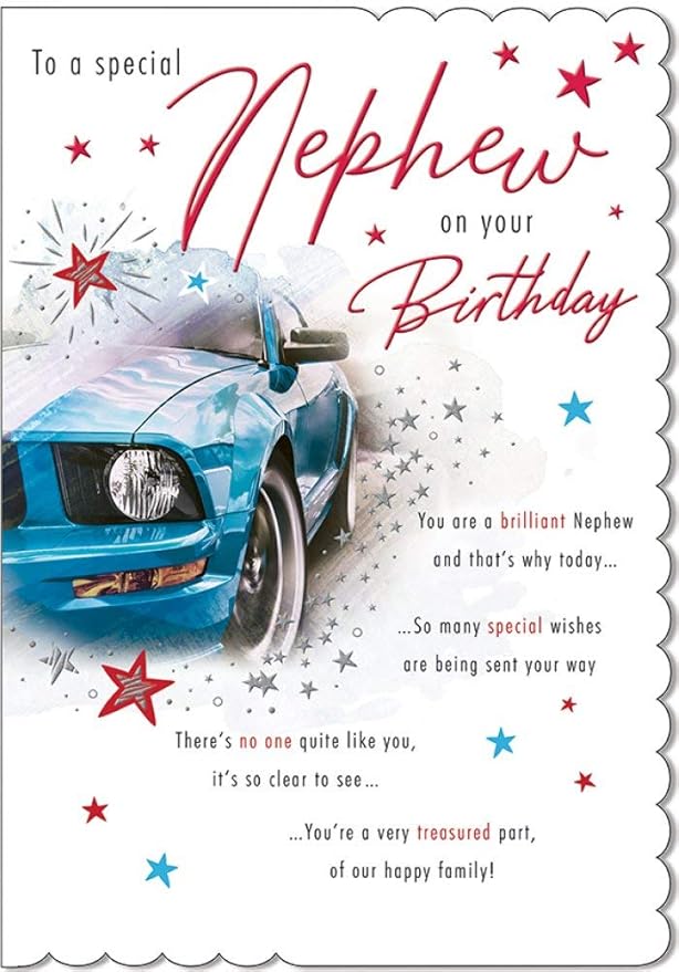 Traditional Birthday Card Nephew - 9 x 6 inches - Piccadilly Greetings ...