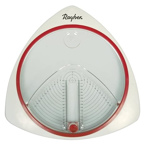 Rayher 89770000 Kreisschneider mit 3 Ersatzklingen, ø 2,4-15,3cm, SB-Blister 1Stück