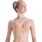 Motionwear Underwear Convertible Clear Strap Bra, Nude, Large Child