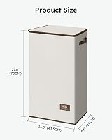 SOLEDI 70L Slim Laundry Basket with Lid Collapsible Hamper Removable Bag view 6