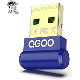 USB Bluetooth Adapter for PC - QGOO Bluetooth Dongle 5.3 EDR, Wireless Receiver for Desktop Computer Laptop Windows 8.1/10/11（blue-103）