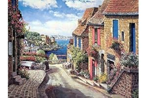 Seaside Village Egyptian Cotton Thread 14 Ct 350x262 Stitch, 74x58cm Counted Cross Stitch Kits