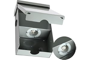 Blulu 50 Amp Power Inlet Box Pre-Drilled Generator Inlet Box Compatible with NEMA SS2-50P 3-Prong Locking Generator Plug Outdoor Weatherproof 125/250V, 12500W Ready for Houses Emergency RV Receptacle