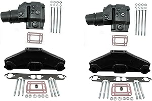 FASWORX Exhaust Manifold Set with Riser/Elbows for Volvo Penta 5.0L, 5.7L 1992 and Newer