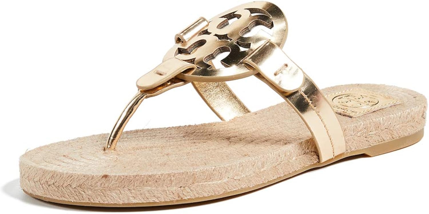 White Mountain Sparkly Gold Thong Espadrille Thong Sandals - Womenâs 8 | eBay