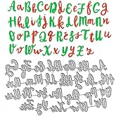 26 Uppercase Letters Cutting Dies, 26 Lowercase Alphabet Die Cuts Metal Embossing Stencils Template Mould for Card Scrapbooking and DIY Craft Album Paper Card Decor