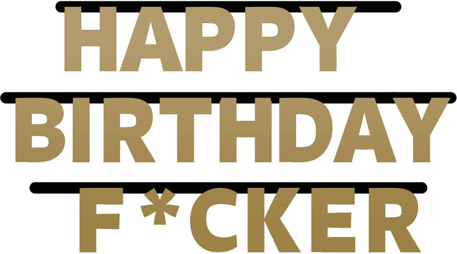 Folat 65309 Happy Birthday F*cker 3mtr Letter Banner Fun Party Decoration